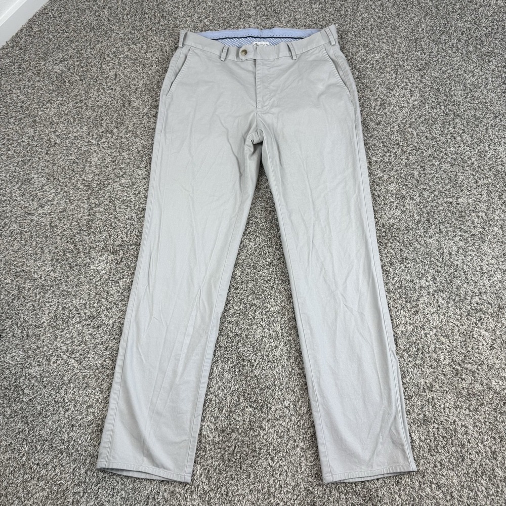 Peter Millar Pants Mens 33x31 Beige Soft Touch Twill Trouser Chino MC0B84